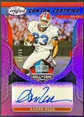 Andre Reed [Purple] Football Cards 2022 Panini Certified Canton Signatures Prices