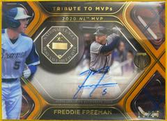 Freddie Freeman [Orange] #TTM-FF Baseball Cards 2022 Topps Tribute to MVPs Autographs Prices