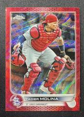 Yadier Molina [Red Wave] #93 Baseball Cards 2022 Topps Chrome Prices
