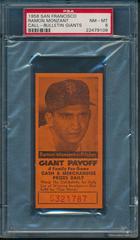 Ramon Monzant Baseball Cards 1958 San Francisco Call Bulletin Giants Prices