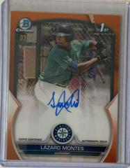 Lazaro Montes [Orange] #CPA-LM Baseball Cards 2023 Bowman Chrome Prospect Autographs Prices