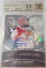 Bryce Harper [Autograph] #SL-BH Baseball Cards 2016 Bowman's Best Stat Lines Prices