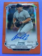 Chance Adams [Orange Refractor] #CA Baseball Cards 2019 Bowman Sterling Rookie Autographs Prices
