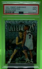 John Stockton [Refractor] Basketball Cards 1997 Finest Embossed Prices