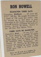 Ron Howell Football Cards 1959 Wheaties CFL Prices