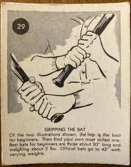 Gripping the Bat #29 Baseball Cards 1952 Parkhurst Frostade Prices