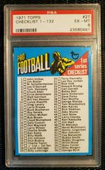 Checklist 1 132 #27 Football Cards 1971 Topps Prices