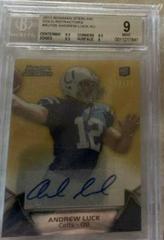 Andrew Luck [Autograph Gold Refractor] Football Cards 2012 Bowman Sterling Prices