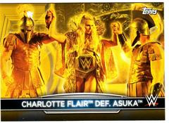 Charlotte Flair def. Asuka [Gold] Wrestling Cards 2021 Topps WWE Women's Division Prices