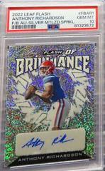 Anthony Richardson [Metalized Sparkles Silver] #FB-AR1 Football Cards 2022 Leaf Flash of Brilliance Autographs Prices