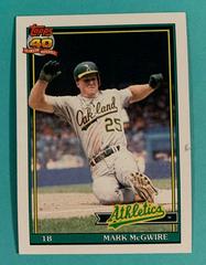 Mark McGwire Baseball Cards 1991 Topps Prices