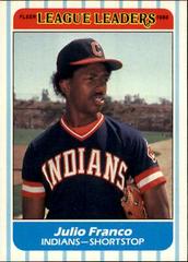 Julio Franco #13 Baseball Cards 1986 Fleer League Leaders Prices