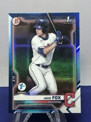 Jake Fox [Blue Foil] #BD-102 Baseball Cards 2021 Bowman Draft 1st Edition Prices