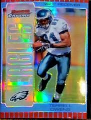 Terrell Owens [Blue Refractor] #6 Football Cards 2005 Bowman Chrome Prices