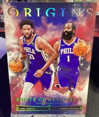 Joel Embiid, James Harden #6 Basketball Cards 2022 Panini Origins Roots Of Greatness Prices
