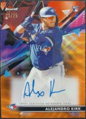 Alejandro Kirk [Orange Wave Refractor] Baseball Cards 2021 Topps Finest Autographs Prices