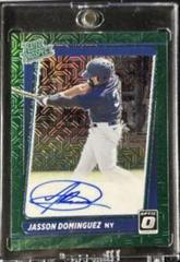 Jasson Dominguez [Green] #RPS-JD Baseball Cards 2021 Panini Donruss Optic Rated Prospect Signatures Prices