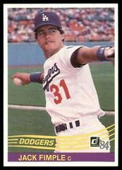 Jack Fimple #372 Baseball Cards 1984 Donruss Prices