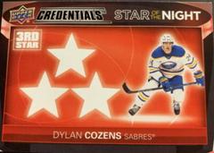 Dylan Cozens #3S-1 Hockey Cards 2021 Upper Deck Credentials 3rd Star of the Night Prices
