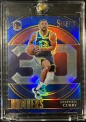Stephen Curry [Blue Prizm] Basketball Cards 2021 Panini Select Numbers Prices