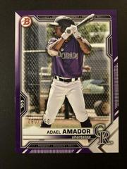 Adael Amador [Purple] #BD-195 Baseball Cards 2021 Bowman Draft Prices