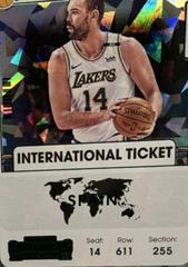 Marc Gasol [Green Ice] Basketball Cards 2021 Panini Contenders International Ticket Prices