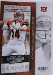 Andy Dalton #8 Football Cards 2013 Panini Contenders Prices