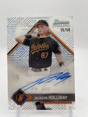 Jackson Holliday #STA-JH Baseball Cards 2023 Bowman Sterling Tek Autographs Prices