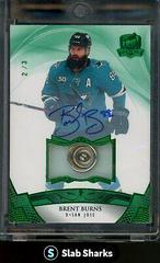 Brent Burns [Green Autograph Button] #7 Hockey Cards 2020 Upper Deck The Cup Prices