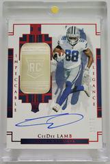 CeeDee Lamb [Silver Autograph] #106 Football Cards 2020 Panini Impeccable Prices