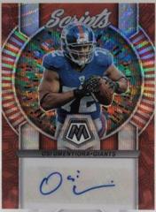 Osi Umenyiora [Red Wave] #S24 Football Cards 2023 Panini Mosaic Scripts Autographs Prices