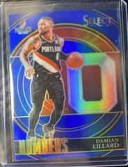 Damian Lillard [Blue Prizm] #15 Basketball Cards 2021 Panini Select Numbers Prices