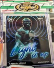Kamaru Usman [Blue] #12 Ufc Cards 2023 Panini Donruss Optic UFC Light It Up Prices
