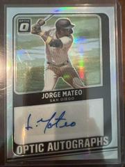 Jorge Mateo [Holo] #OA-JM Baseball Cards 2021 Panini Donruss Optic Autographs Prices