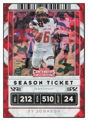 Ty Johnson [Cracked Ice] #100 Football Cards 2020 Panini Contenders Draft Picks Prices