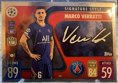 Marco Verratti Soccer Cards 2021 Topps Match Attax Champions & Europa League Prices