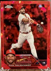 Paul Goldschmidt [Red] #100 Baseball Cards 2023 Topps Chrome Sapphire Prices