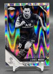 Lionel Messi [Black & White Ray Wave Refractor] Soccer Cards 2021 Topps Chrome UEFA Champions League Prices