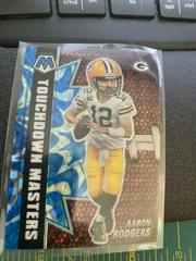 Aaron Rodgers [Reactive Blue] #TM-11 Football Cards 2021 Panini Mosaic Touchdown Masters Prices