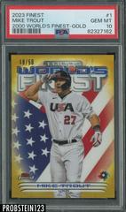 Mike Trout [Gold] Baseball Cards 2023 Topps Finest 2000 World's Prices