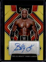 The All Mighty Bobby Lashley [Gold Prizm] Wrestling Cards 2022 Panini Select WWE Signatures Prices
