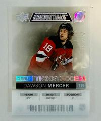 Dawson Mercer Hockey Cards 2021 Upper Deck Credentials Debut Ticket Access Acetate Prices