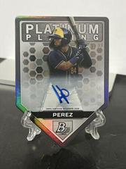 Hedbert Perez [Autograph] #PPDC-19 Baseball Cards 2022 Bowman Platinum Plating Die Cuts Prices