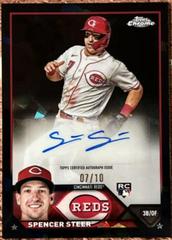 Spencer Steer [Black] #USA-SS Baseball Cards 2023 Topps Chrome Update Sapphire Autographs Prices