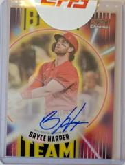 Bryce Harper [Red] Baseball Cards 2022 Stadium Club Chrome Beam Team Autographs Prices