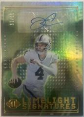Derek Carr #LS-DC Football Cards 2022 Panini Illusions Limelight Signatures Prices