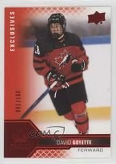 David Goyette [Exclusives] #25 Hockey Cards 2022 Upper Deck Team Canada Juniors Prices