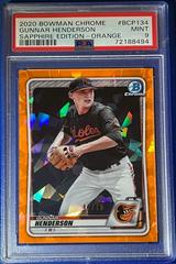 Gunnar Henderson [Orange Refractor] #BCP-134 Baseball Cards 2020 Bowman Chrome Prospects Prices