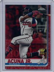 Ronald Acuna Jr. [Kneeling Red Refractor] #117 Baseball Cards 2019 Topps Chrome Prices