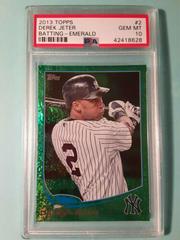 Derek Jeter [Batting Emerald] #2 Baseball Cards 2013 Topps Prices